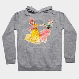 Hand Drawn Vintage Women Dancing Hoodie